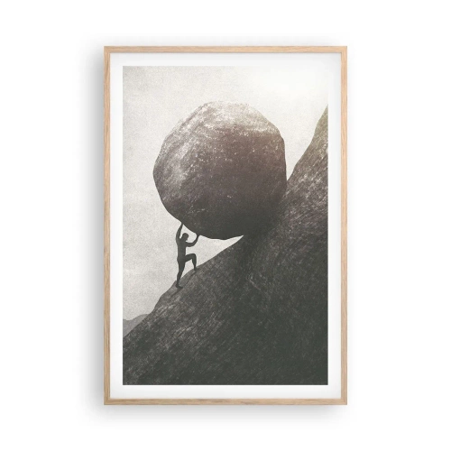 Poster in light oak frame - I Believe against Hope - 61x91 cm