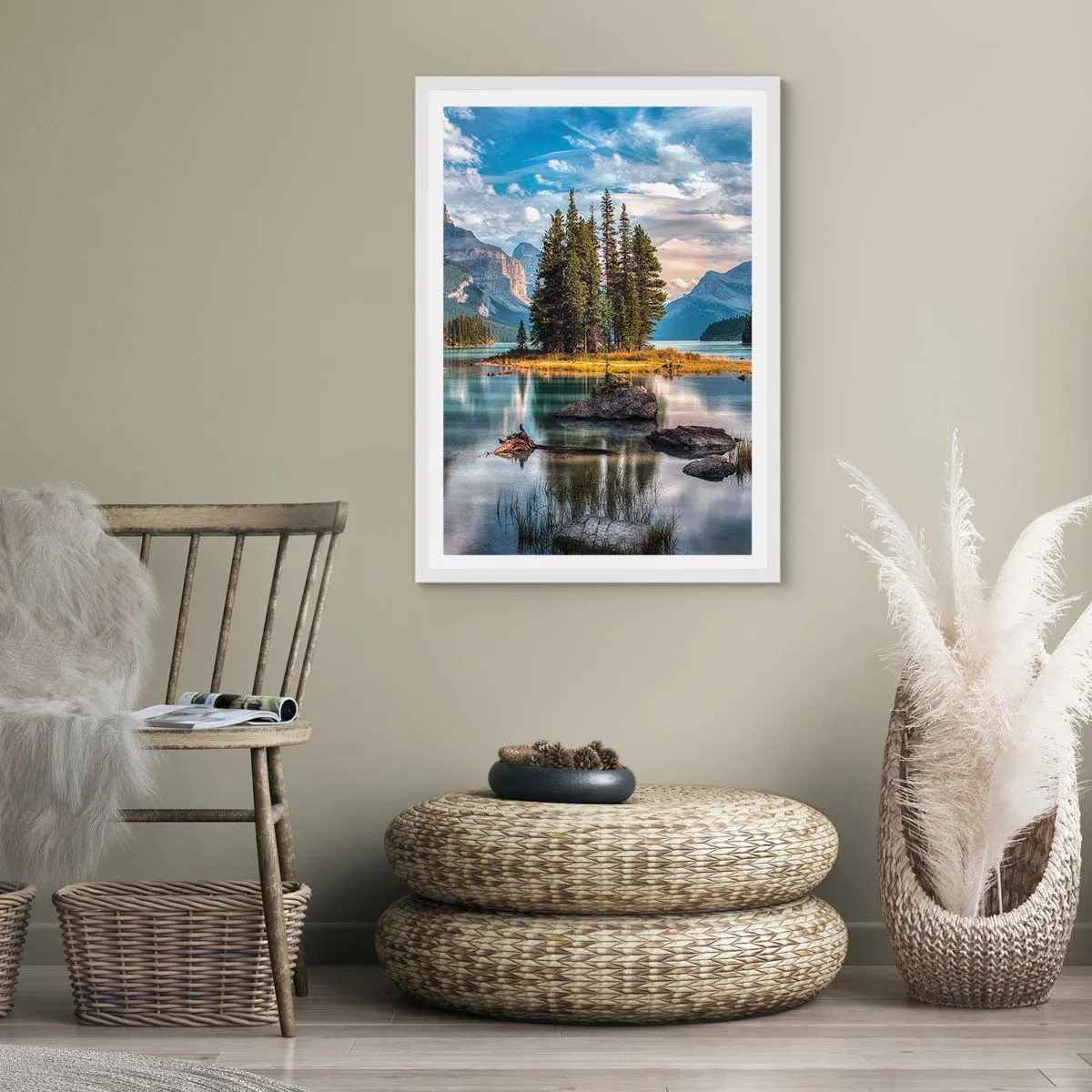 Poster in white frmae - By Big and Clear Waters - 30x40 cm