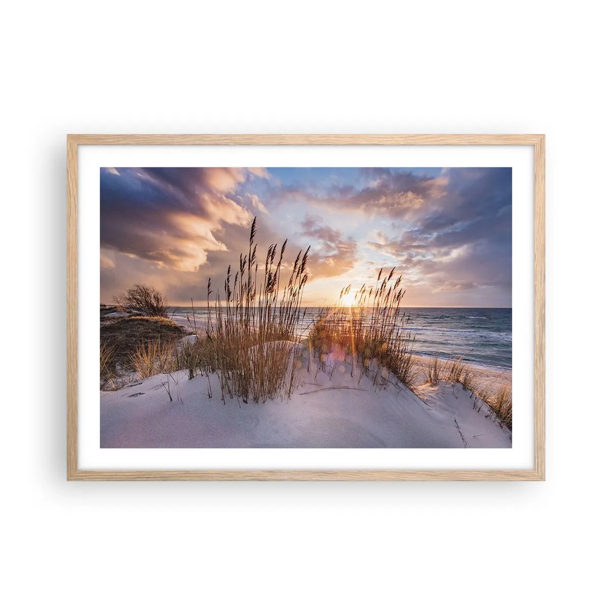 Poster in light oak frame - Farewell to the Sun and Wind - 70x50 cm