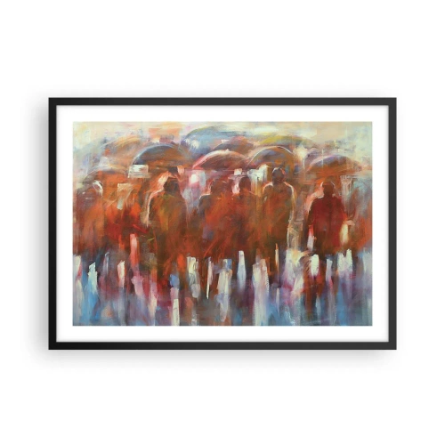 Poster in black frame - Equal in Rain and Fog - 70x50 cm