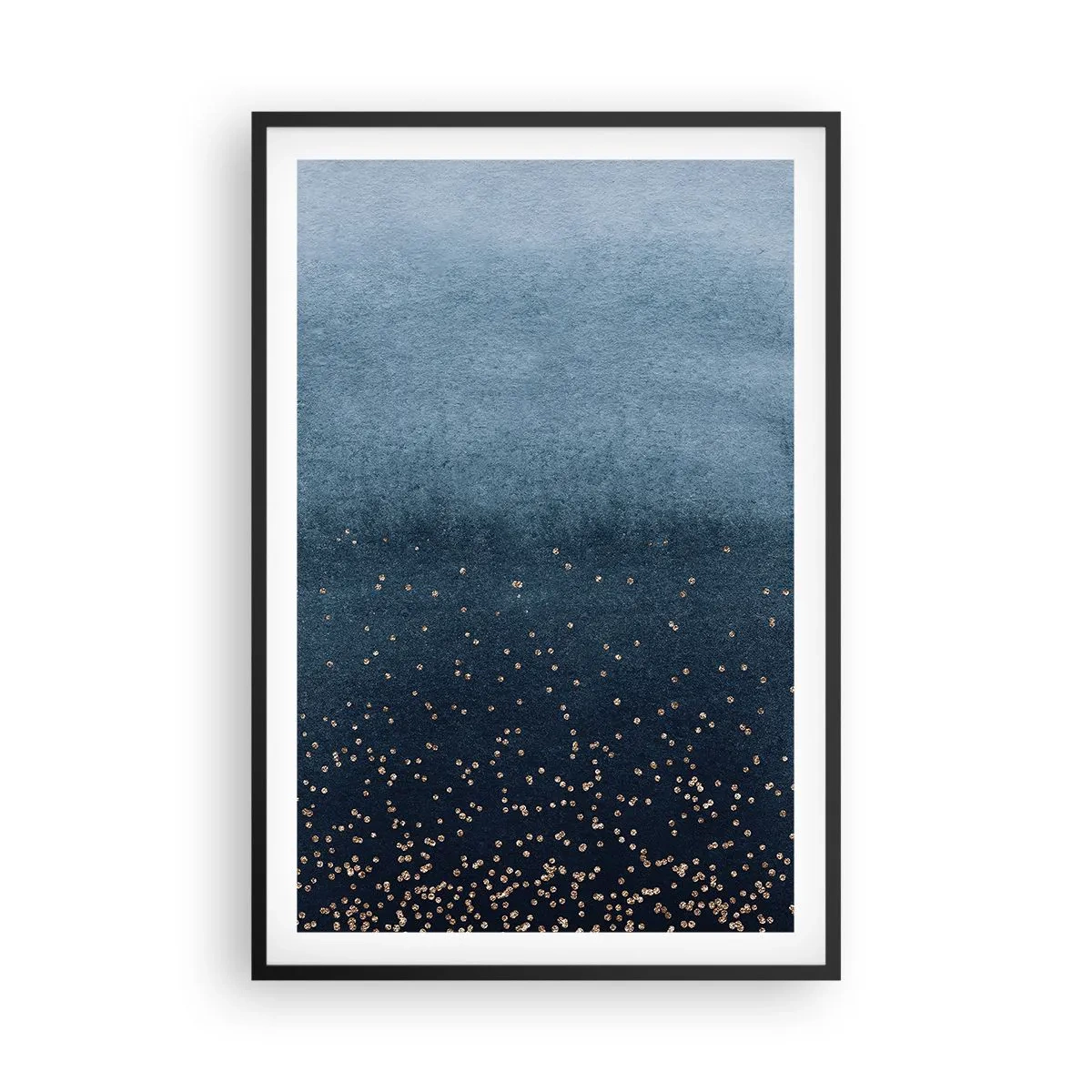 Poster in black frame - Composition - Blue Phases - 61x91 cm