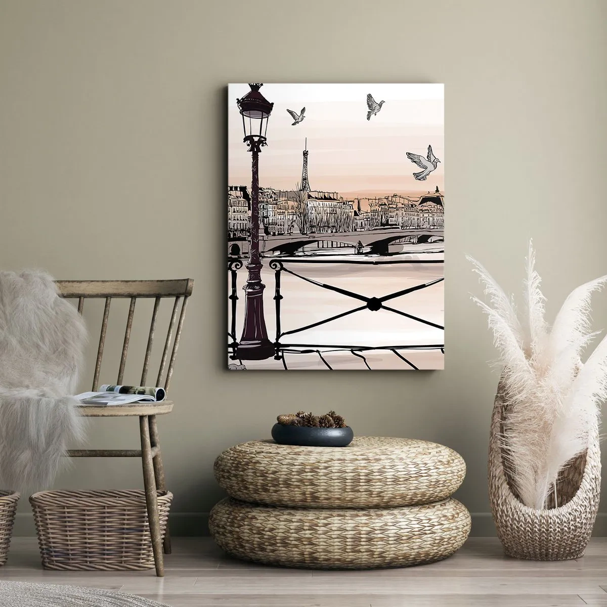 Canvas picture - Over the Roofs of Paris - 50x70 cm