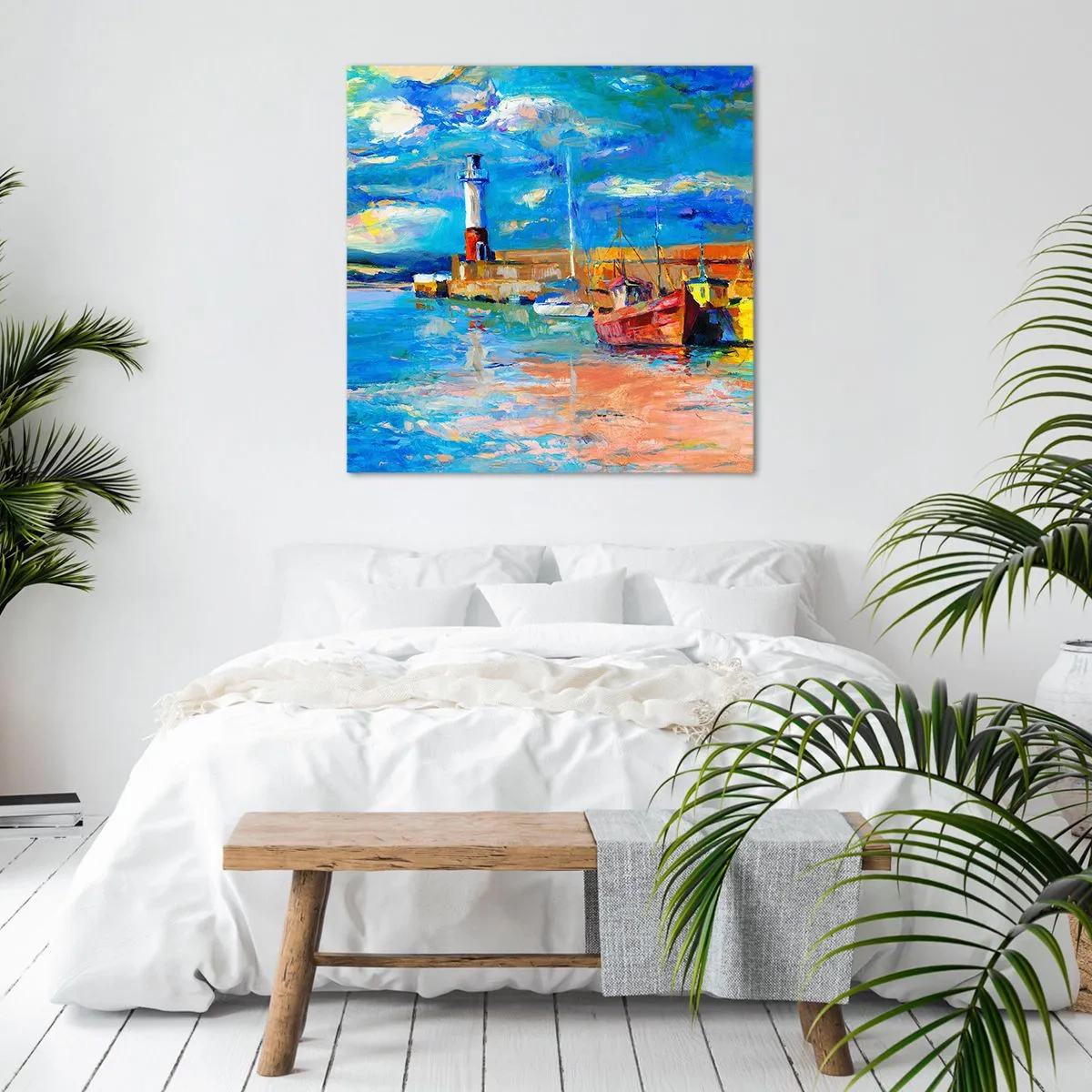Canvas picture - Afternoon in a Rainbow Bay - 60x60 cm
