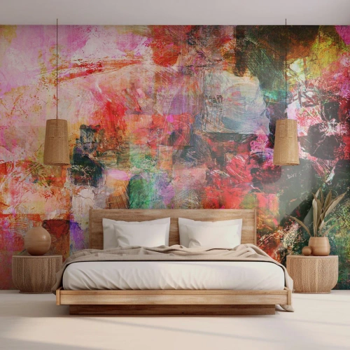 Self-Adhesive Photo Wallpaper Deluxe Sticker - Journey through Pink - Abstraction, Piece, Graphics - 150x105 cm