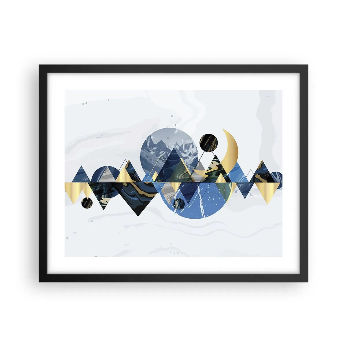 Poster in black frame - Geometrical Landscape - 50x40 cm