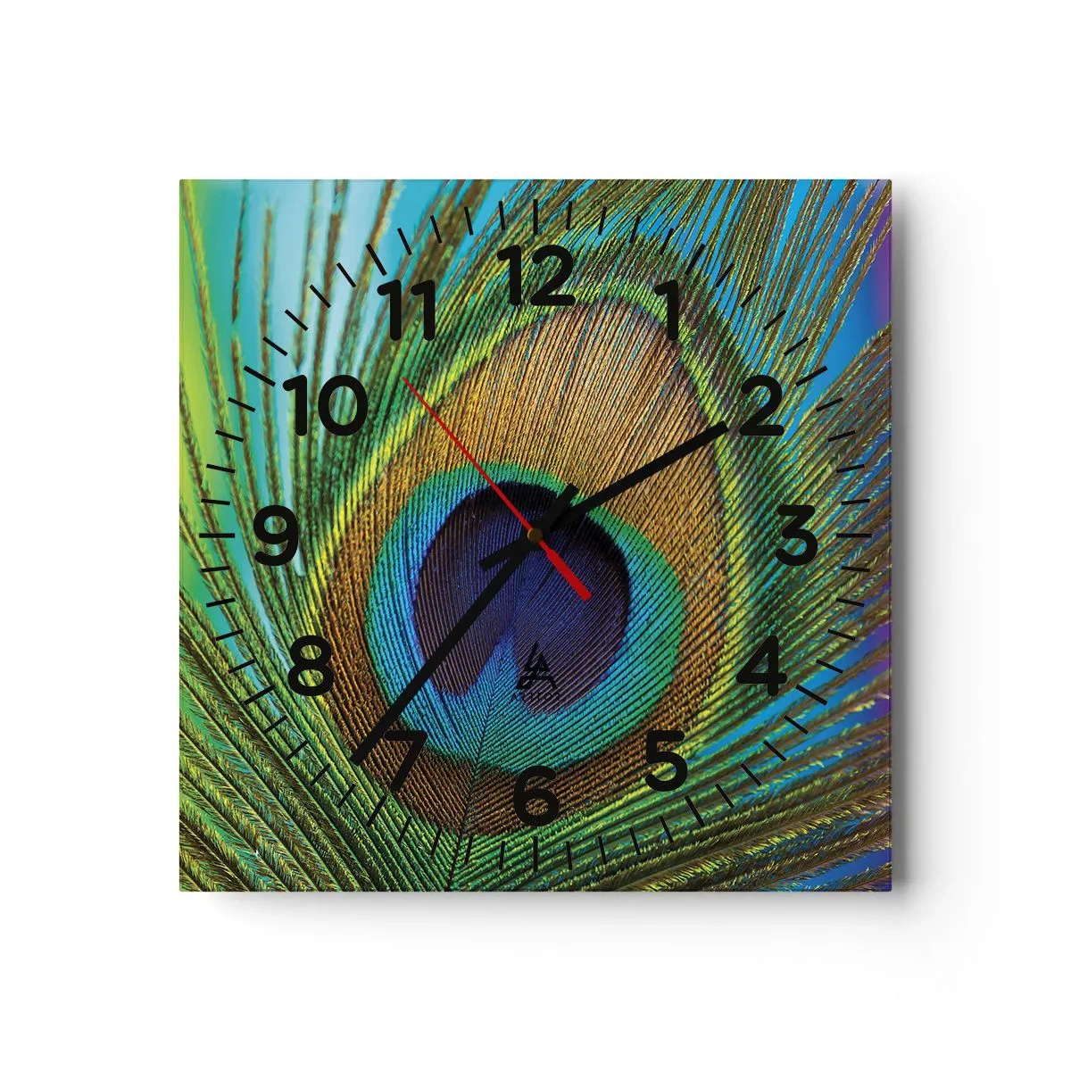 Wall clock - Clock on glass - Eye to Eye - 30x30 cm