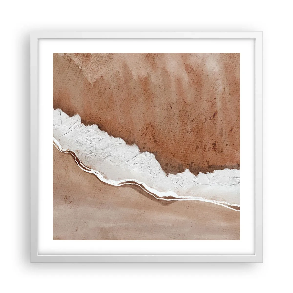 Poster in white frmae - Earth Colours - 50x50 cm