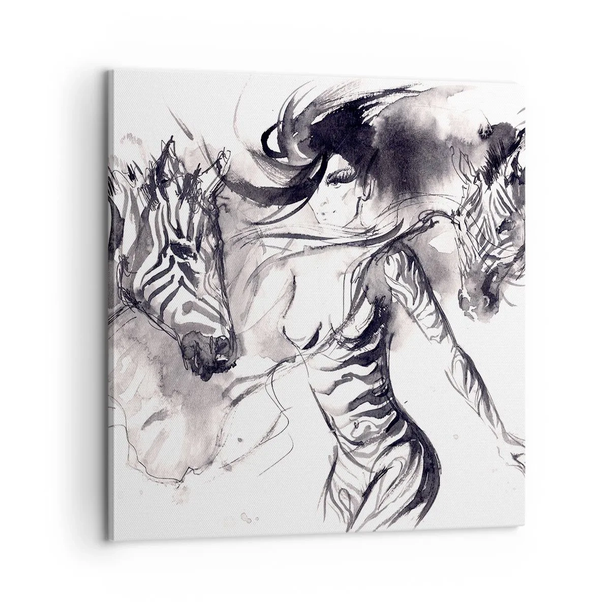 Canvas picture - Dancing With Zebras - 60x60 cm