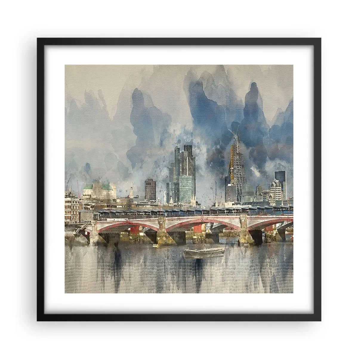 Poster in black frame - London in Its Beauty - 50x50 cm