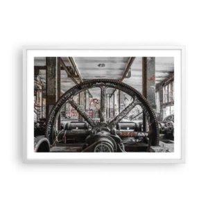 Poster in white frmae - Secret Life of a Factory - 70x50 cm