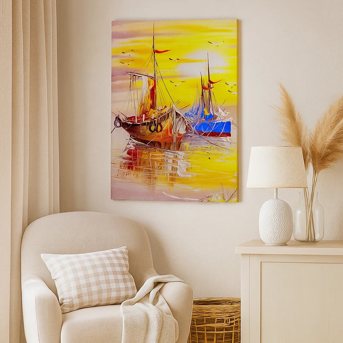 Canvas picture - Deserved Rest in Port - 50x70 cm