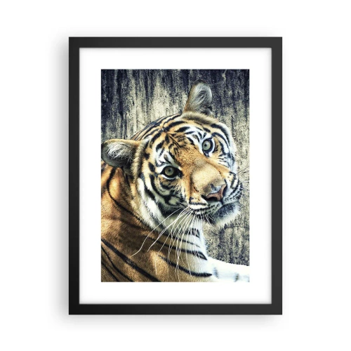 Poster in black frame - Portrait in Rays of Light - 30x40 cm