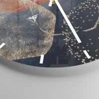 Clock face with lines