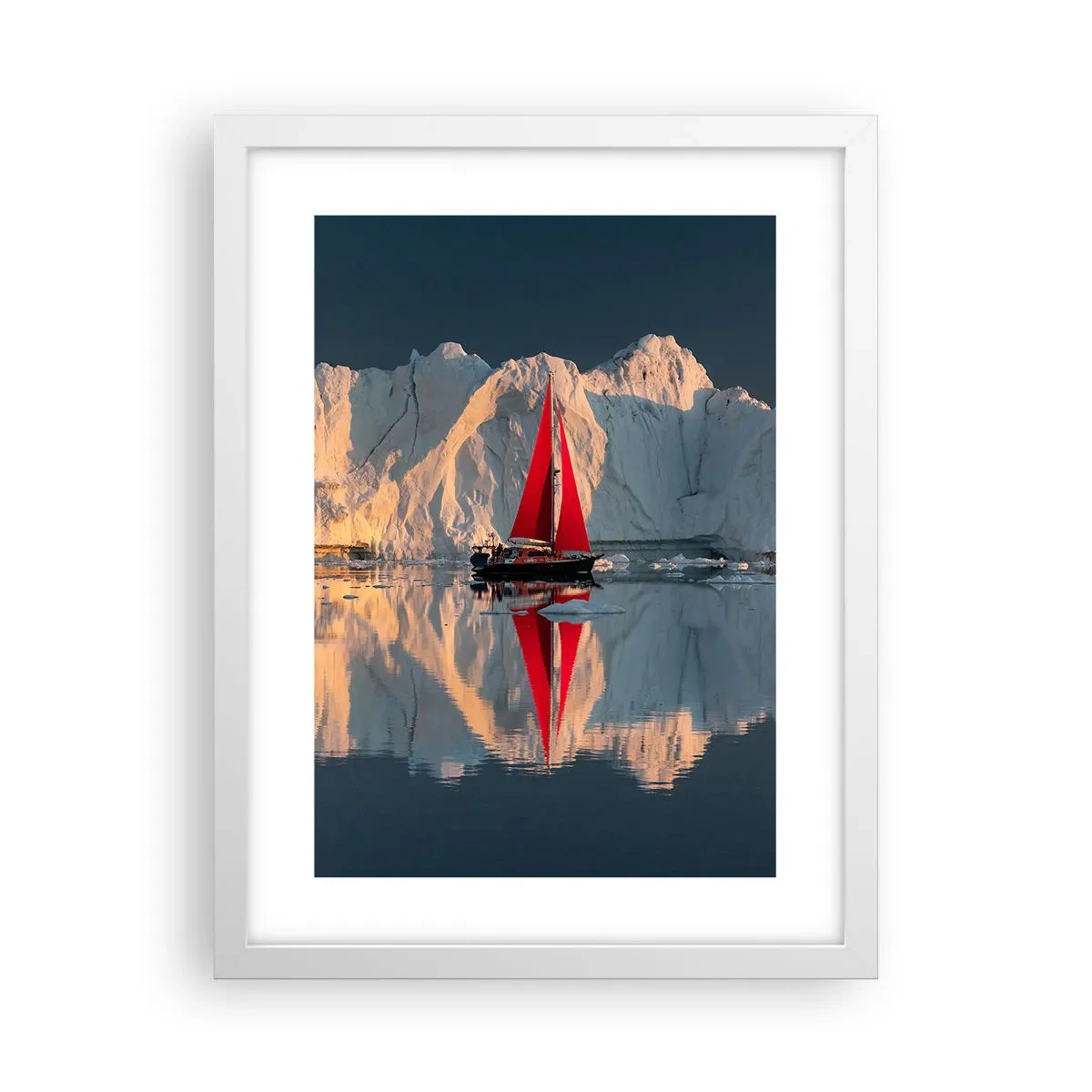 Poster in white frmae - On the Edge of the World - 30x40 cm