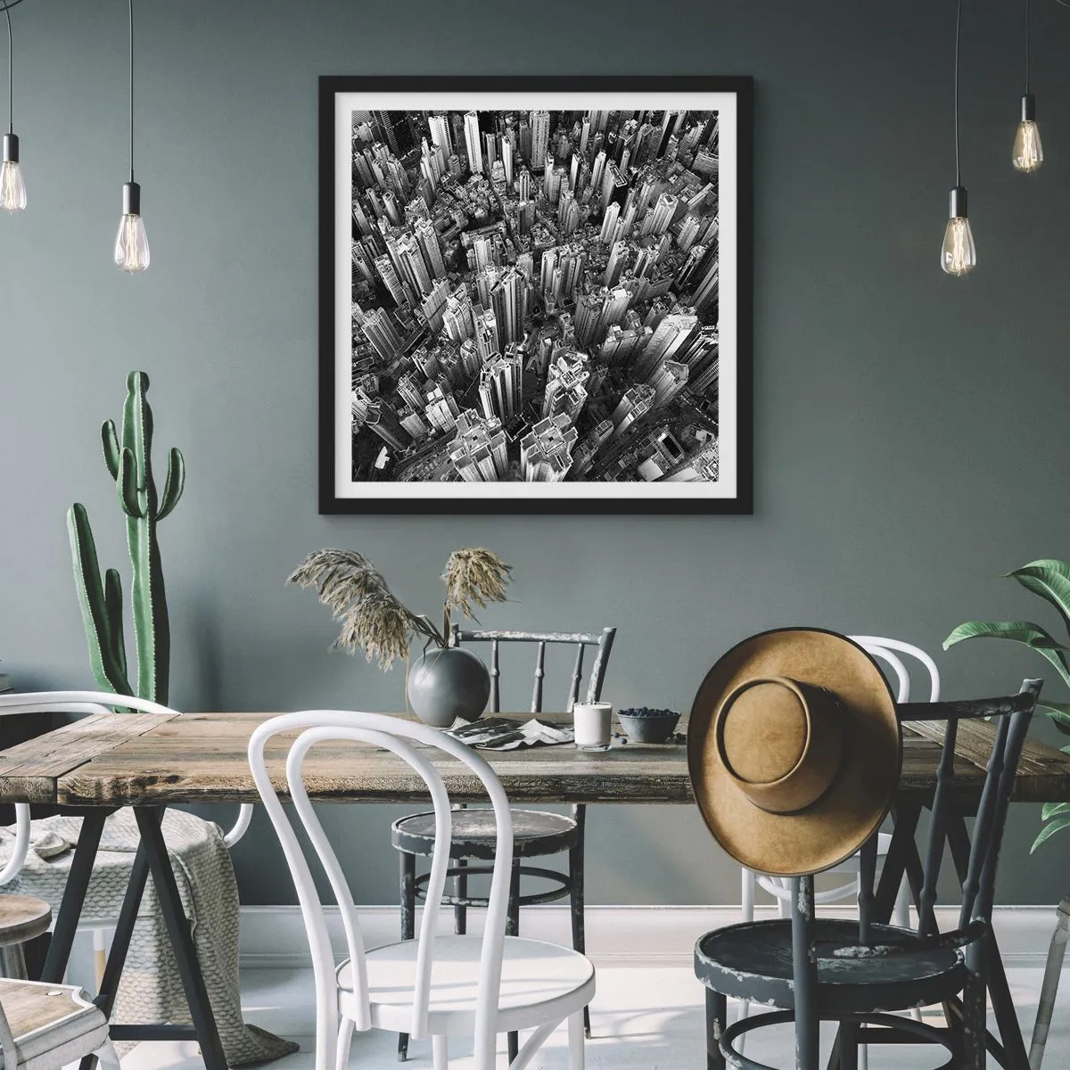 Poster in black frame - Higher and Higher - 50x50 cm