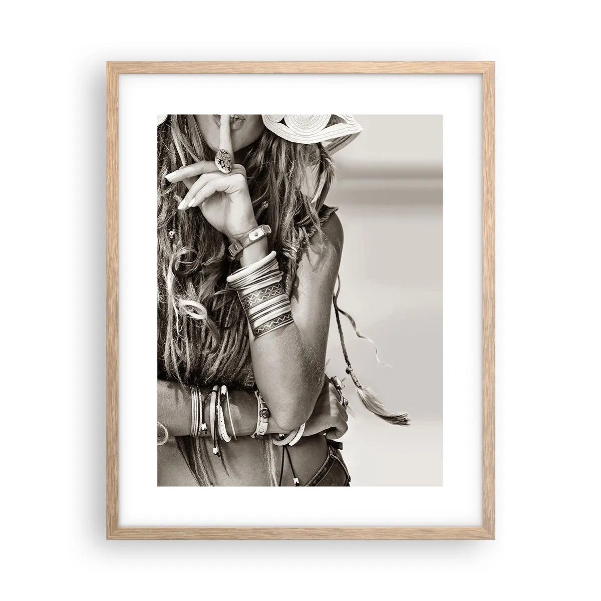 Poster in light oak frame - Like a Girl - 40x50 cm
