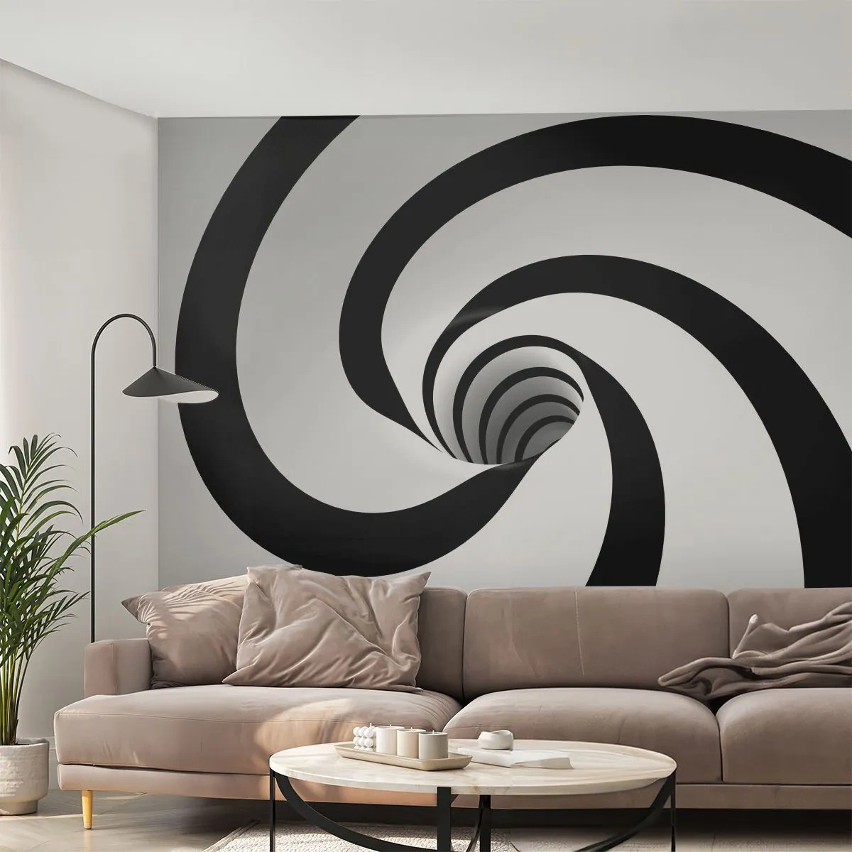 Photo Wallpaper Premium Canvas - Let the Whirl Draw You in? - Abstraction, 3D, Vortex - 250x175 cm