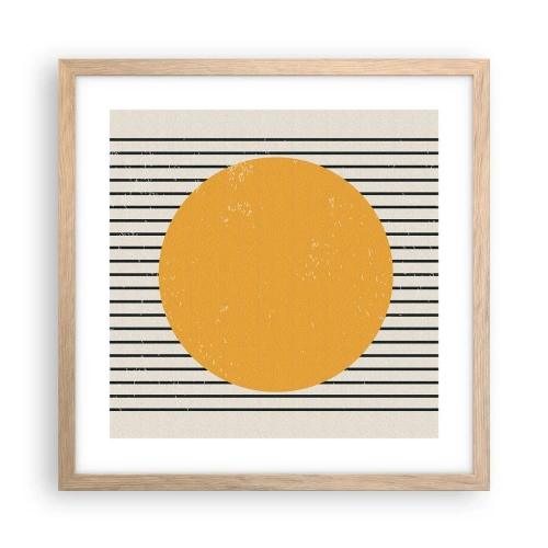 Poster in light oak frame - Power of Simplicity - 40x40 cm
