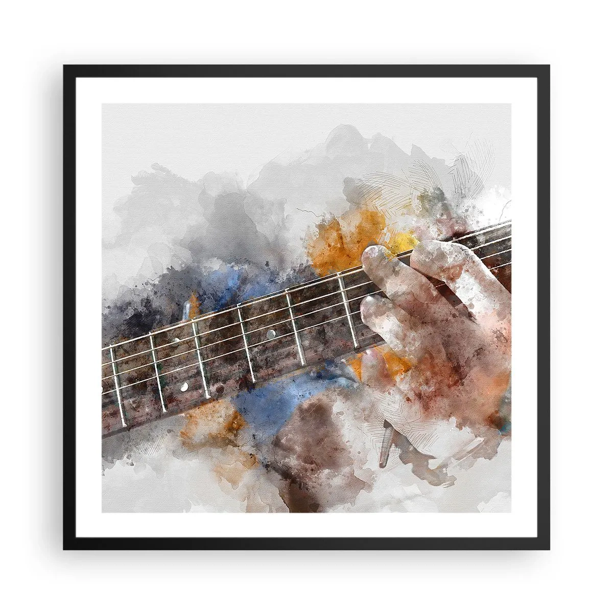 Poster in black frame - Poetry Between Strings - 60x60 cm