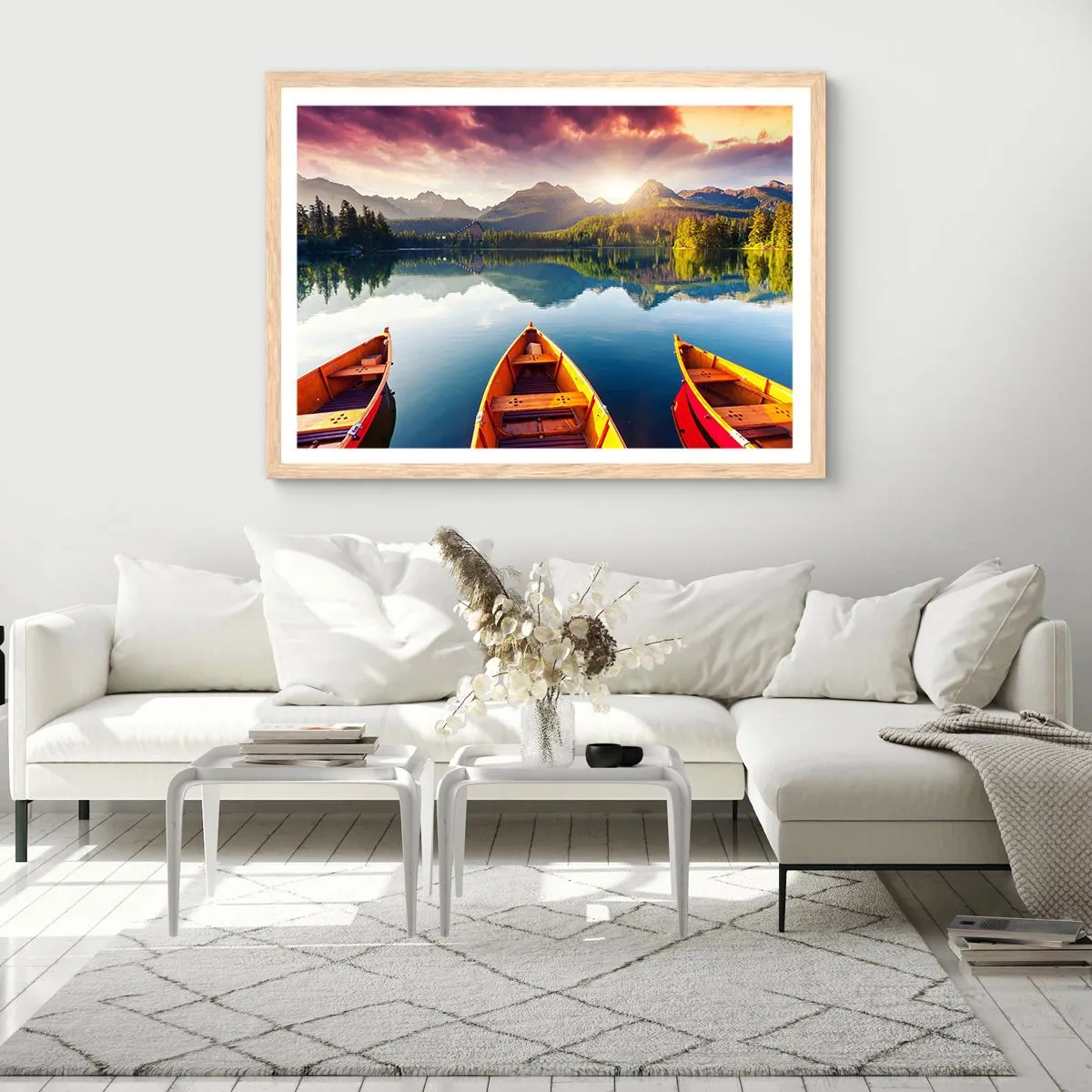 Poster in light oak frame - Nothing against Nature - 91x61 cm