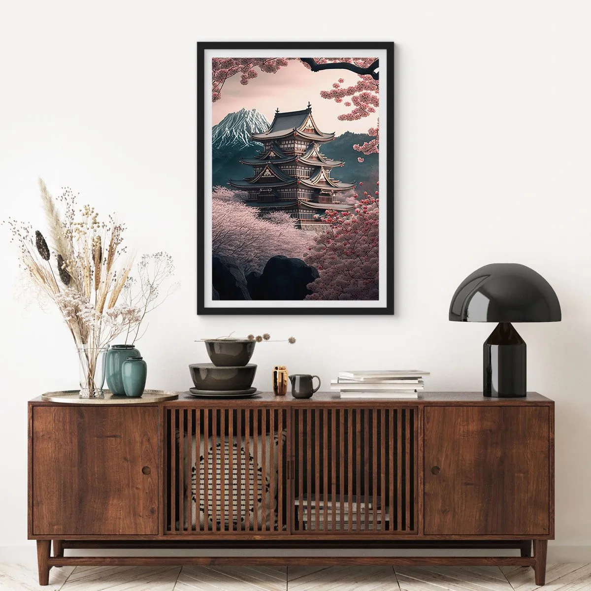 Poster in black frame - Land of Cherry Blossoms - 70x100 cm