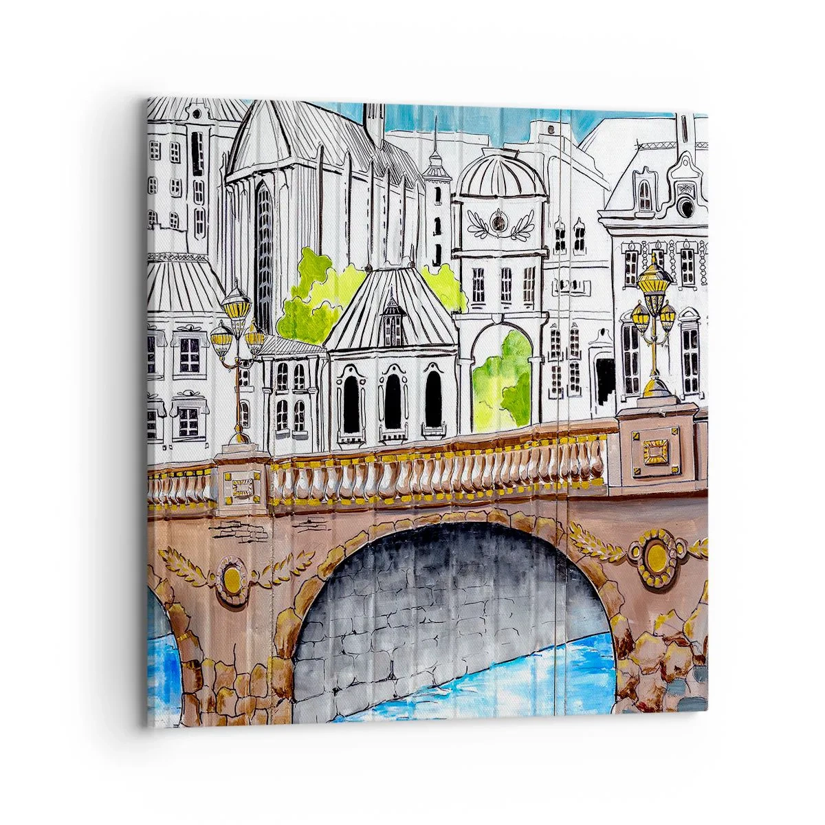 Canvas picture - City Pretty as a Picture - 70x70 cm