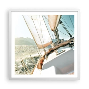 Poster in white frmae - Full Sail - 60x60 cm