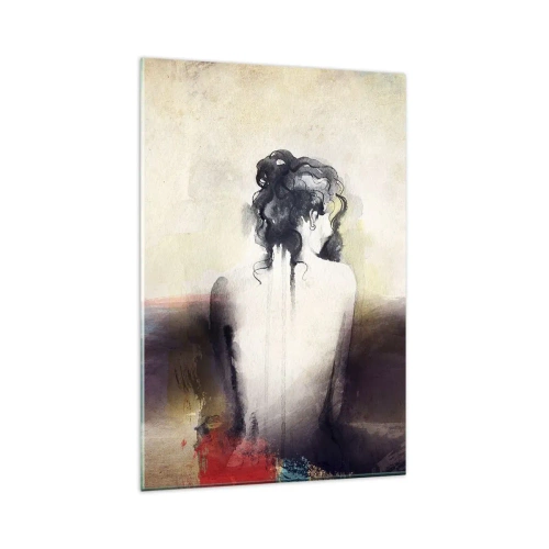 Glass picture - Gentle Lines, Oval Shapes - 80x120 cm