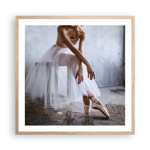 Poster in light oak frame - Before the Ramp Lights Are On - 60x60 cm