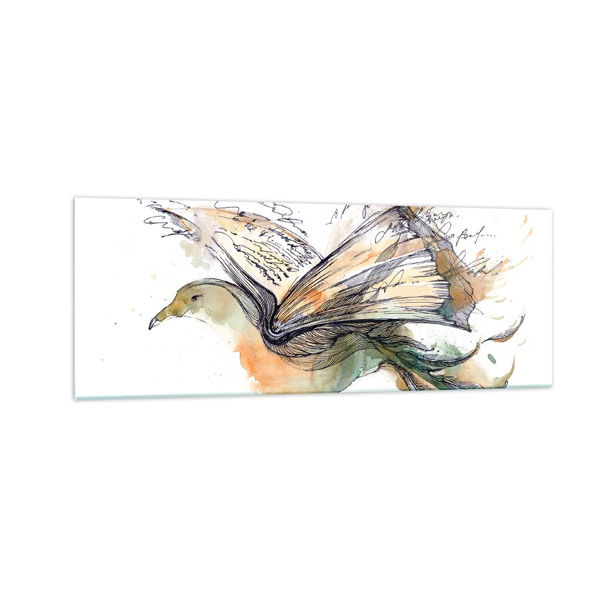 Glass picture - On The Wings Of Poetry - 140x50 cm