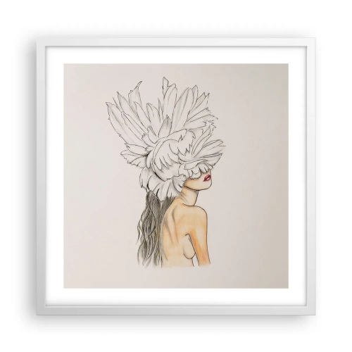 Poster in white frmae - Crowned Beauty - 50x50 cm