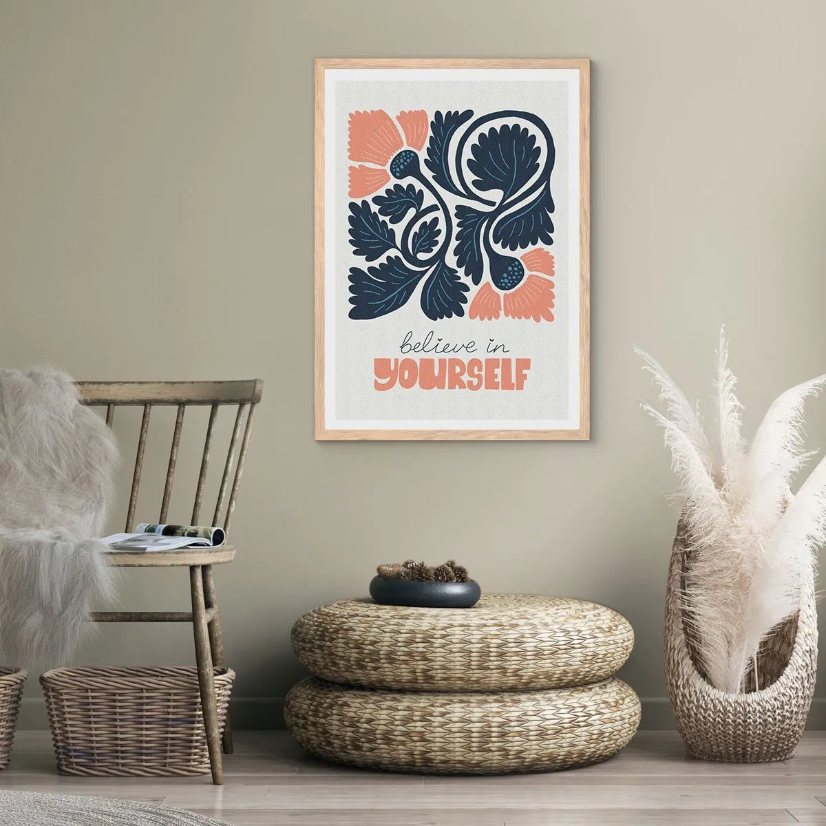 Poster in light oak frame - May You Blossom - 61x91 cm