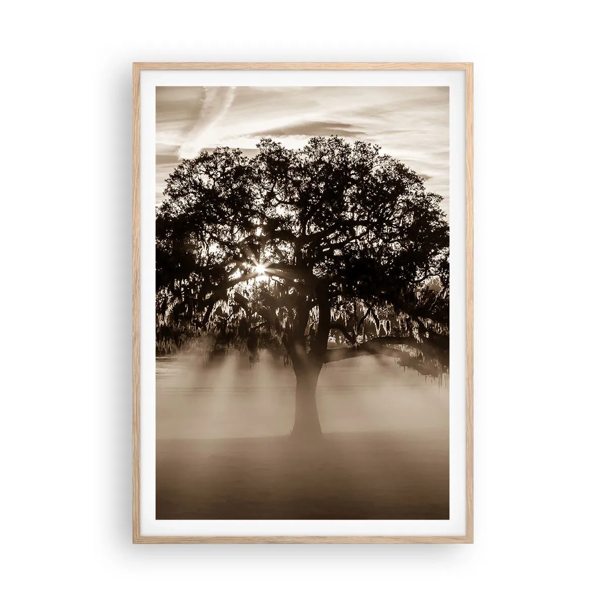 Poster in light oak frame - Tree of Good Knowledge - 70x100 cm