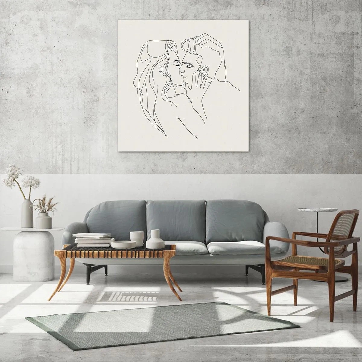 Glass picture - Tangled up by a Feeling - 40x40 cm