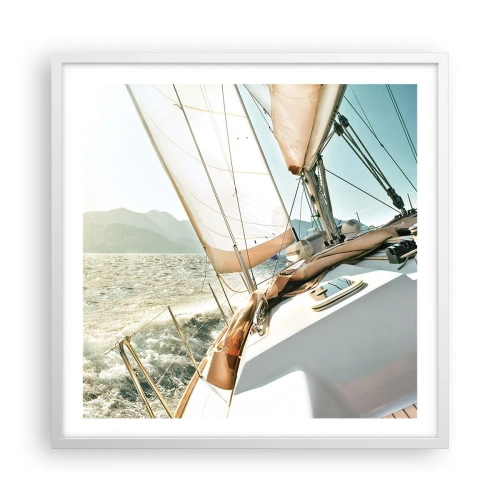 Poster in white frmae - Full Sail - 60x60 cm