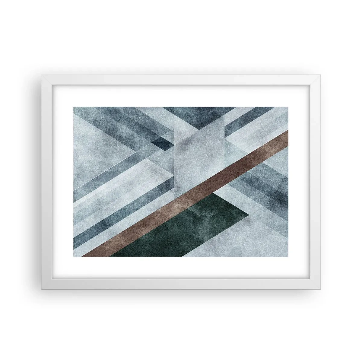Poster in white frmae - Refined Elegance of Geometry - 40x30 cm