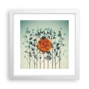 Poster in white frmae - Japanese Sun - 30x30 cm