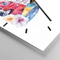 Clock face with lines