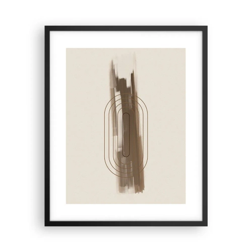 Poster in black frame - Blast of Grey - 40x50 cm