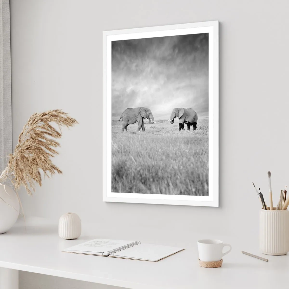 Poster in white frmae - Grey Is Beautiful - 70x100 cm