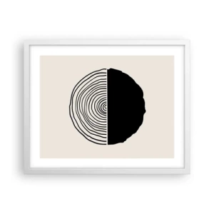 Poster in white frmae - Half-half - 50x40 cm