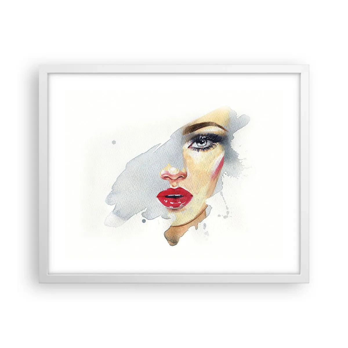 Poster in white frmae - Reflection in a Waterdrop - 50x40 cm