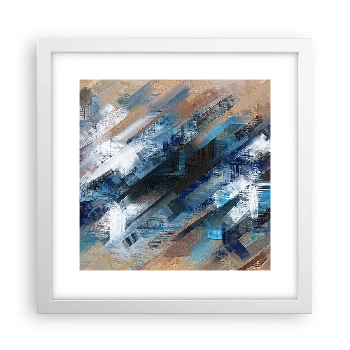 Poster in white frmae - On the Blue Slant - 30x30 cm