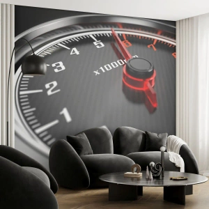 Self-Adhesive Photo Wallpaper Deluxe Sticker - Floor it - Automotive, Speedometer, 3D - 150x105 cm