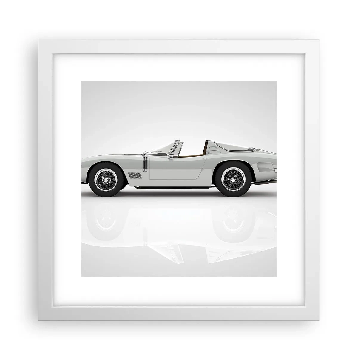 Poster in white frmae - Promise of Fun - 30x30 cm