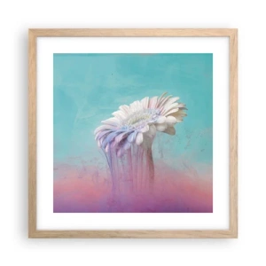 Poster in light oak frame - Afterlife of Flowers - 40x40 cm