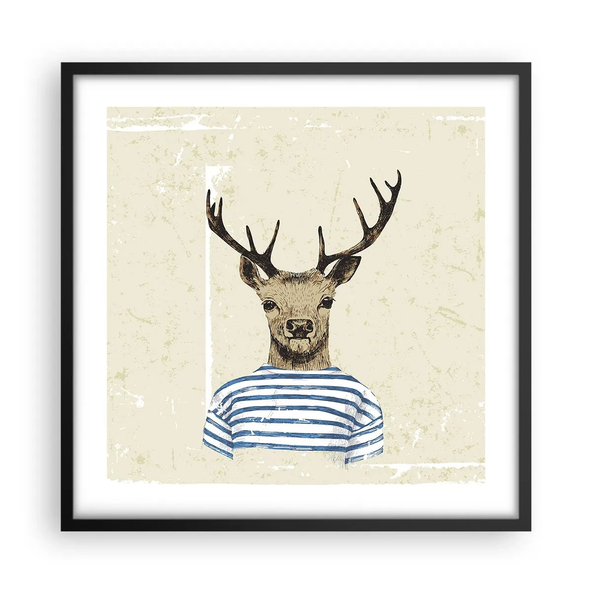 Poster in black frame - Becaue I Like Striped T-Shirts - 50x50 cm
