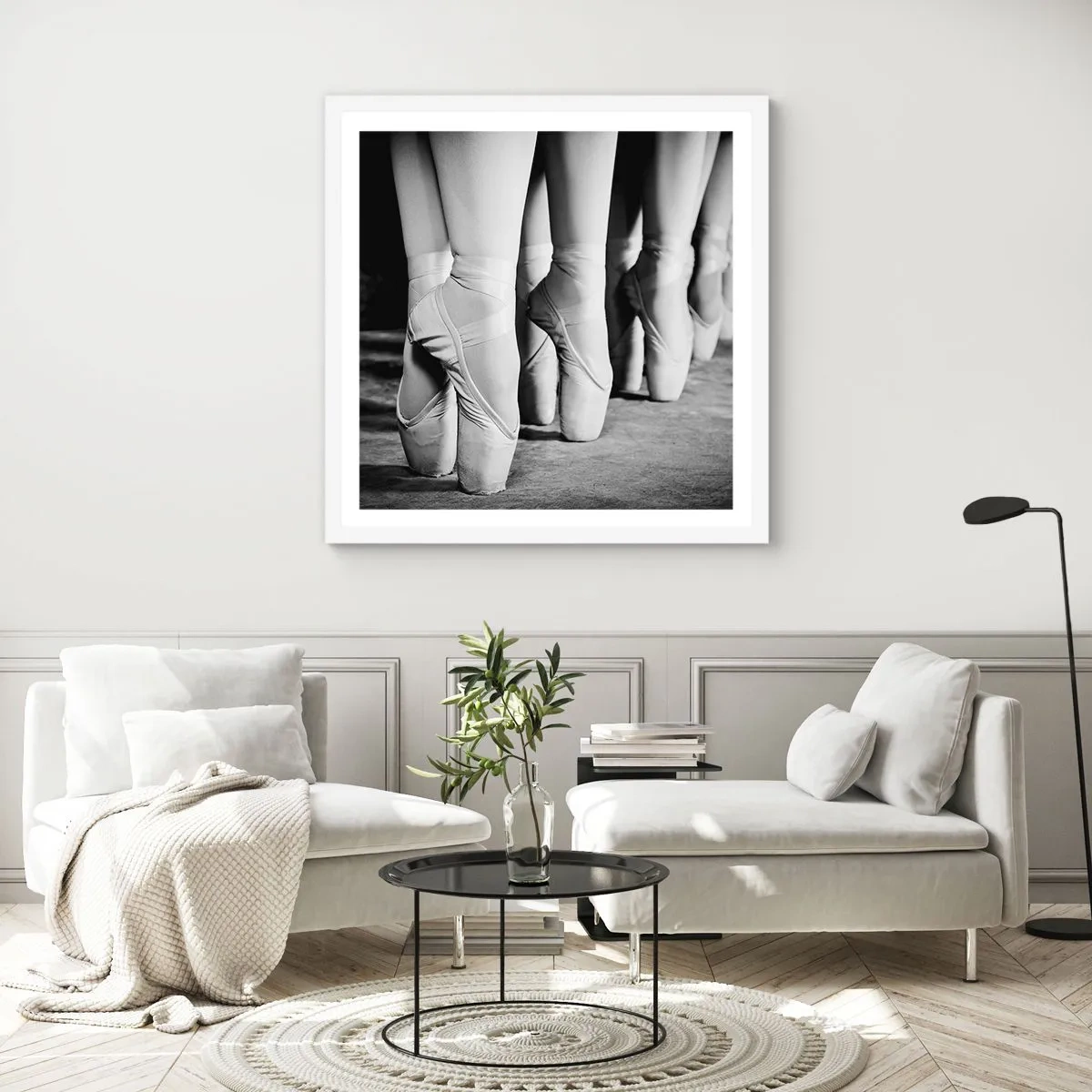 Poster in white frmae - Together, Lightly - 30x30 cm