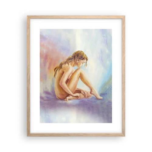 Poster in light oak frame - Nude of Youth - 40x50 cm