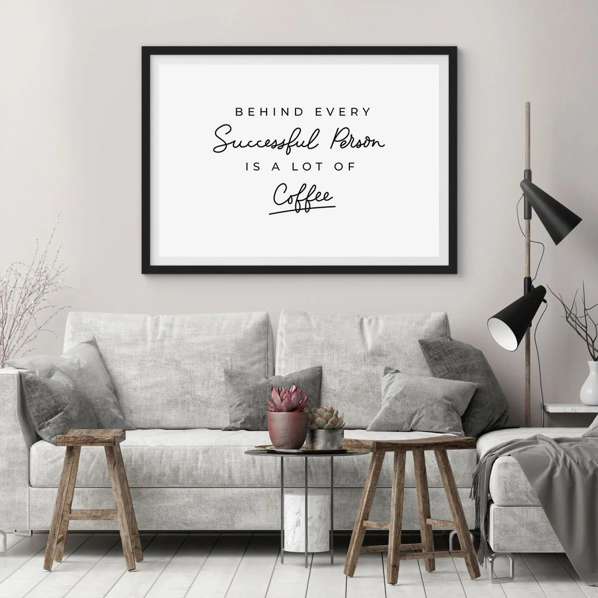 Poster in black frame - Secret of Success - 40x30 cm